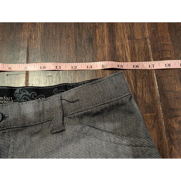 Lee Pants Womens 10 Gray Dress Trouser Comfort Waist Stretch Micro Check Office - Picture 8 of 11